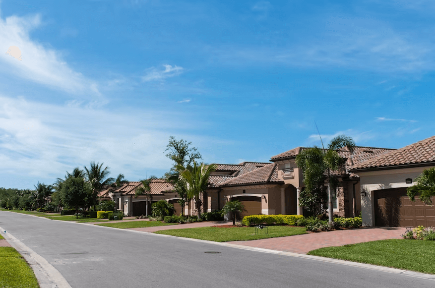 Image of several houses in a row